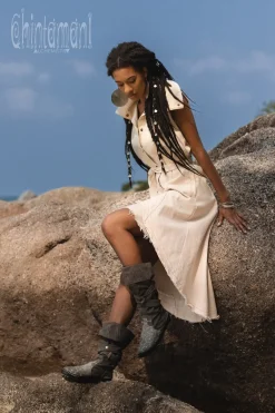 Chintamani Alchemistry Denim Frock Vest / Off White^ Jackets & Coats