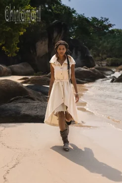 Chintamani Alchemistry Denim Frock Vest / Off White^ Jackets & Coats