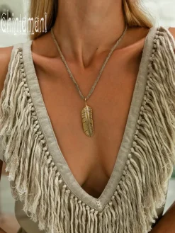Chintamani Alchemistry Feather Pendant Brass^ Accessories