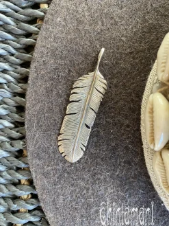 Chintamani Alchemistry Feather Pendant Brass^ Accessories