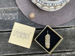 Chintamani Alchemistry Feather Pendant Brass^ Accessories