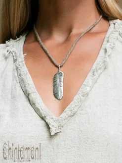 Chintamani Alchemistry Feather Pendant Silver^ Accessories
