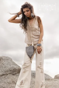 Chintamani Alchemistry Flared Denim Pants / White^ Pants