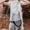 Chintamani Alchemistry Flower Waist Bag / Black^ Canvas Hip Bags