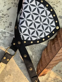 Chintamani Alchemistry Flower Waist Bag / Black^ Canvas Hip Bags