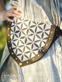 Chintamani Alchemistry Flower Waist Bag / Grey^ Canvas Hip Bags