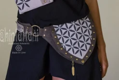 Chintamani Alchemistry Flower Waist Bag / Grey^ Canvas Hip Bags