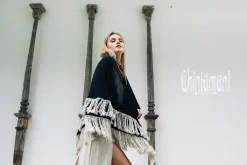 Chintamani Alchemistry Fringe Boho Shawl / Black^ Shawls & Scarfs