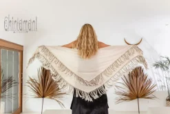 Chintamani Alchemistry Fringe Boho Shawl / Off White^ Shawls & Scarfs