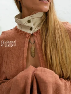 Chintamani Alchemistry Fringed Cotton Poncho / Dusty Pink^ Kimono & Cover Up