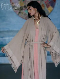 Chintamani Alchemistry Fringed Kimono / Coffee^ Kimono & Cover Up