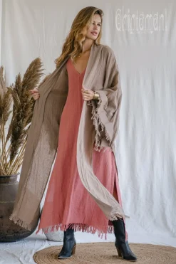 Chintamani Alchemistry Fringed Kimono / Coffee^ Kimono & Cover Up
