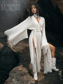 Chintamani Alchemistry Fringed Kimono / Off White^ Kimono & Cover Up