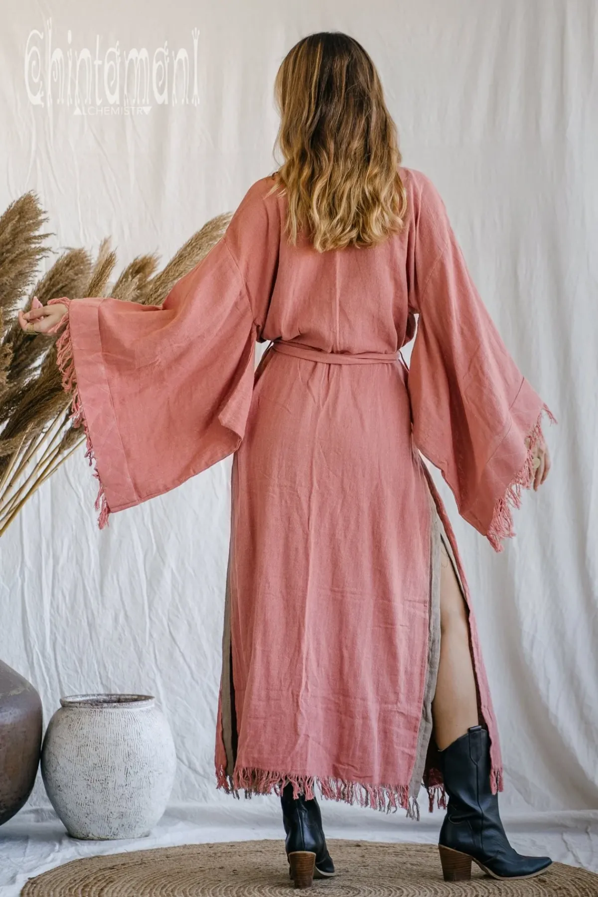 Chintamani Alchemistry Fringed Kimono / Pink^ Kimono & Cover Up