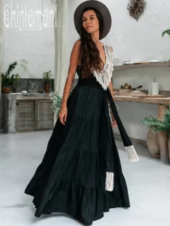 Chintamani Alchemistry Fringed Maxi Dress / Black^ Maxi Dress