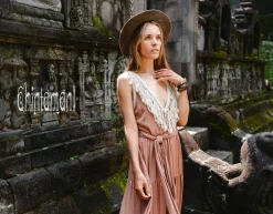 Chintamani Alchemistry Fringed Maxi Dress / Dusty Pink^ Maxi Dress