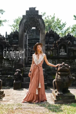 Chintamani Alchemistry Fringed Maxi Dress / Dusty Pink^ Maxi Dress
