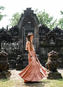 Chintamani Alchemistry Fringed Maxi Dress / Dusty Pink^ Maxi Dress