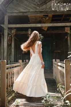 Chintamani Alchemistry Fringed Maxi Dress / Off White^ Maxi Dress