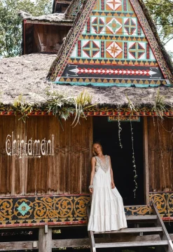 Chintamani Alchemistry Fringed Maxi Dress / Off White^ Maxi Dress