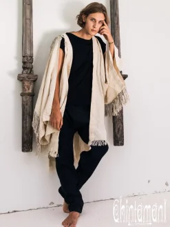 Chintamani Alchemistry Fringe Linen Kimono / Off White Cream^ Kimono & Coat