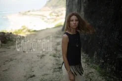 Chintamani Alchemistry Fringe Tank Top / Black^ Tank Top
