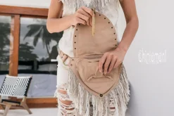 Chintamani Alchemistry Fringy Banana Bag / Beige^ Canvas Hip Bags