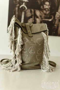 Chintamani Alchemistry Fringy RollTop Backpack / Army Green^ Backpacks & Bags