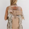 Chintamani Alchemistry Fringy RollTop Backpack / Beige^ Backpacks & Bags
