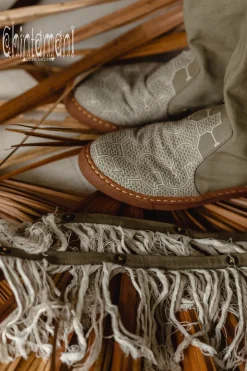 Chintamani Alchemistry Fringy Tribal Boots / Army Green^ Boots