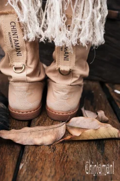 Chintamani Alchemistry Fringy Tribal Boots / Beige^ Boots