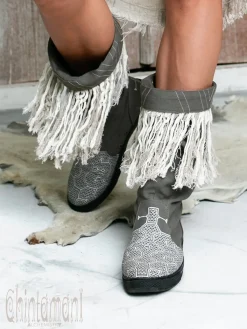 Chintamani Alchemistry Fringy Tribal Boots / Gray^ Boots