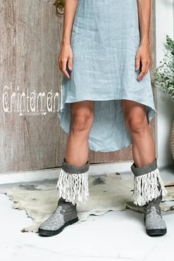 Chintamani Alchemistry Fringy Tribal Boots / Gray^ Boots