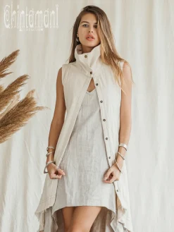 Chintamani Alchemistry Frock Canvas Vest / Off White^ Jackets & Coats