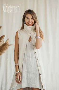 Chintamani Alchemistry Frock Canvas Vest / Off White^ Jackets & Coats