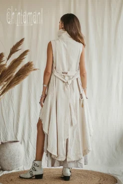 Chintamani Alchemistry Frock Canvas Vest / Off White^ Jackets & Coats