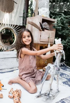 Chintamani Alchemistry Girls Linen Dress / Dusty Pink^Kids For Kids