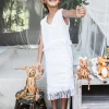 Chintamani Alchemistry Girls Linen Dress / White^Kids For Kids