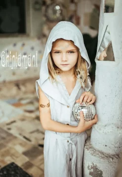 Chintamani Alchemistry Girls Linen Tunic / Grey^Kids For Kids
