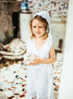 Chintamani Alchemistry Girls Linen Tunic / White^Kids For Kids
