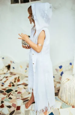 Chintamani Alchemistry Girls Linen Tunic / White^Kids For Kids