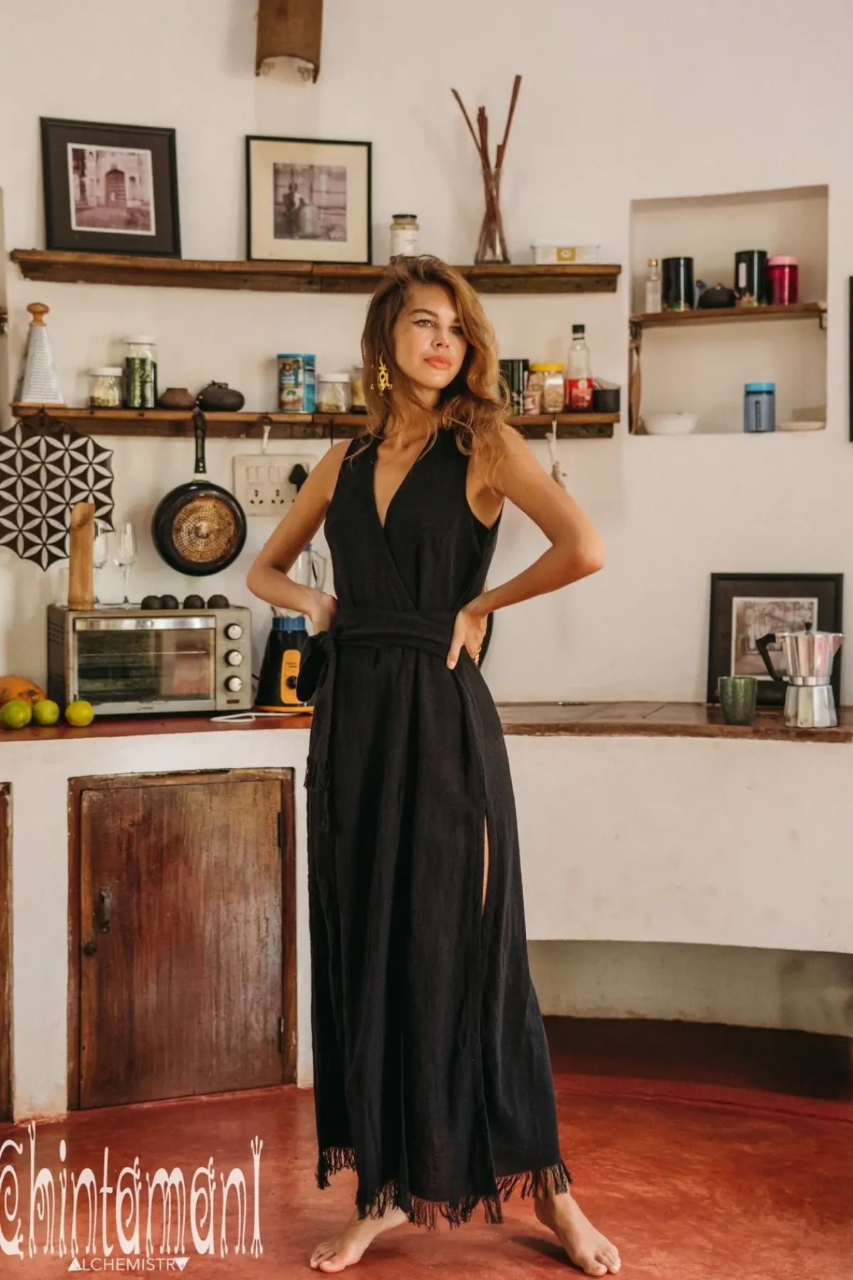 Chintamani Alchemistry Goan Wrap Dress / Black^ Wrap Dress