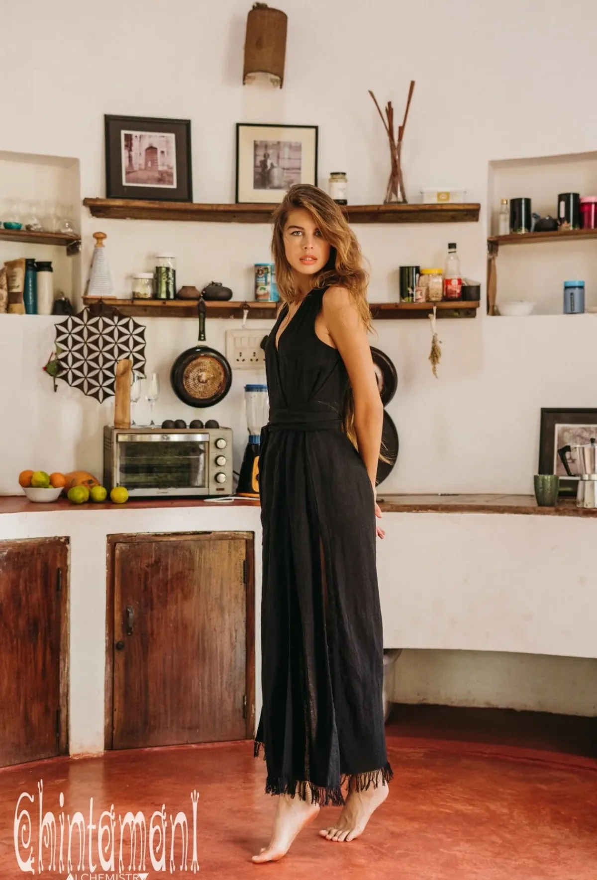Chintamani Alchemistry Goan Wrap Dress / Black^ Wrap Dress