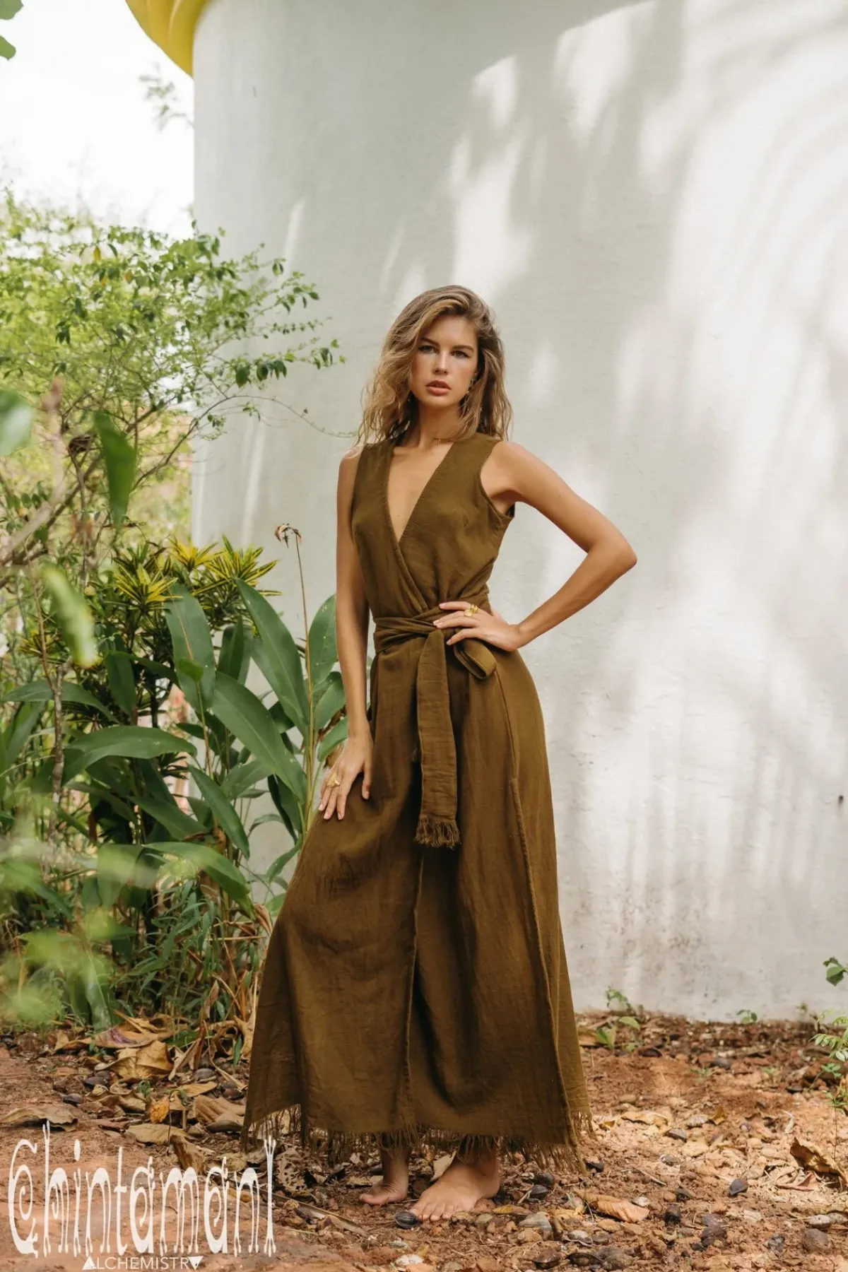 Chintamani Alchemistry Goan Wrap Dress / Brown^ Wrap Dress