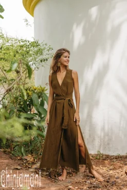Chintamani Alchemistry Goan Wrap Dress / Brown^ Wrap Dress