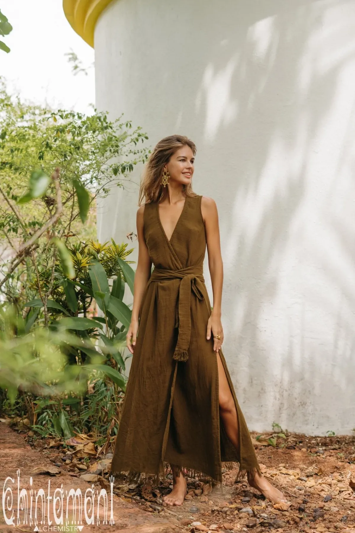 Chintamani Alchemistry Goan Wrap Dress / Brown^ Wrap Dress