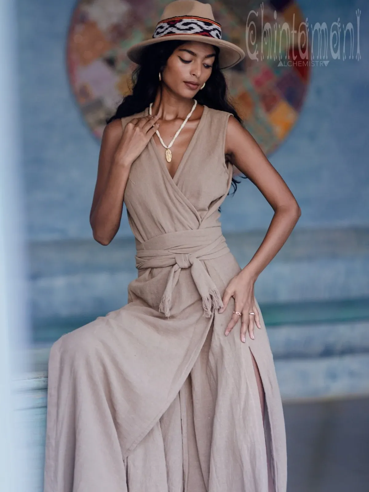 Chintamani Alchemistry Goan Wrap Dress / Coffee^ Wrap Dress