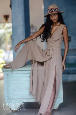Chintamani Alchemistry Goan Wrap Dress / Coffee^ Wrap Dress