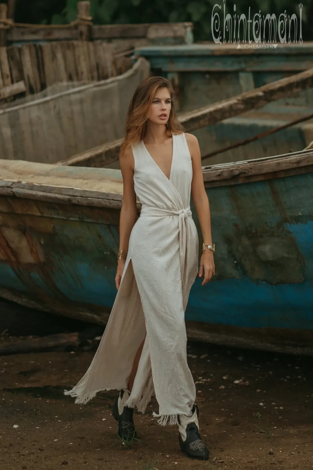 Chintamani Alchemistry Goan Wrap Dress / Off White^ Wrap Dress