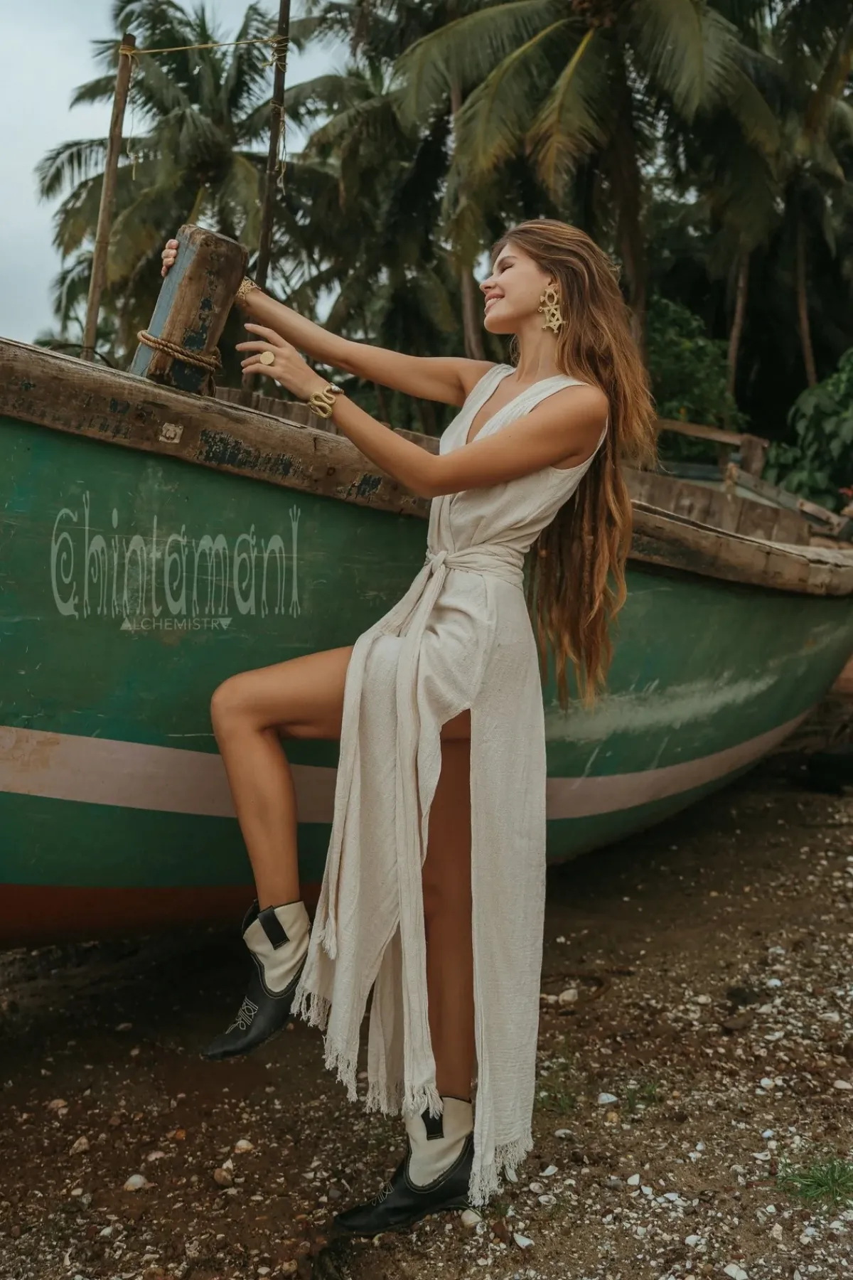 Chintamani Alchemistry Goan Wrap Dress / Off White^ Wrap Dress
